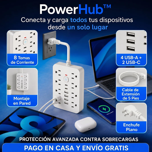 PowerHub™ – Multitoma Inteligente 14 en 1