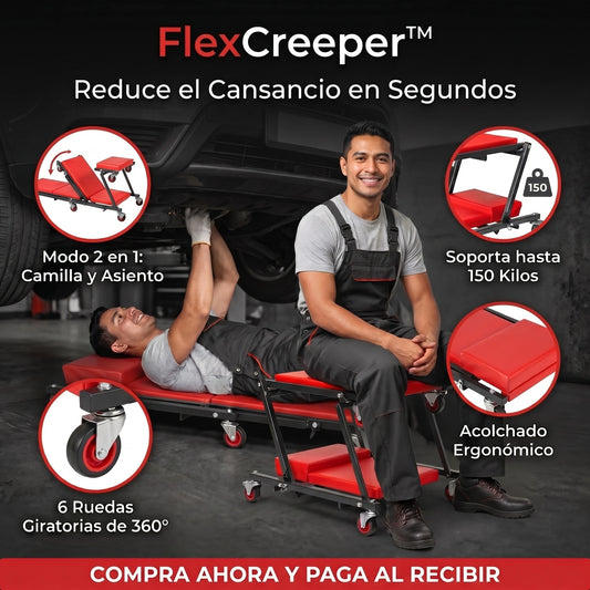 FlexCreeper™ – Camilla Plegable para Mecánico