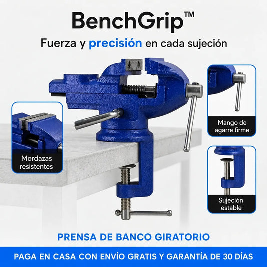 BenchGrip™ – Prensa de Mesa Ajustable