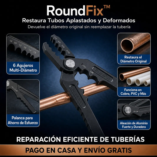 RoundFix™ – Pinza Recuperadora de Tubos de Cobre