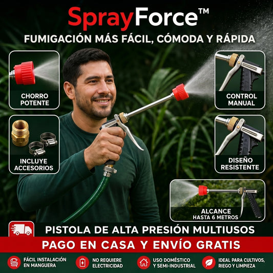 SprayForce™ – Pistola Pulverizadora Agrícola Metálica