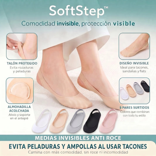 SoftStep™ – Medias Invisibles Anti Roce para Tacones