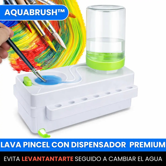 AquaBrush™ - LAVA PINCEL CON DISPENSADOR  PREMIUM