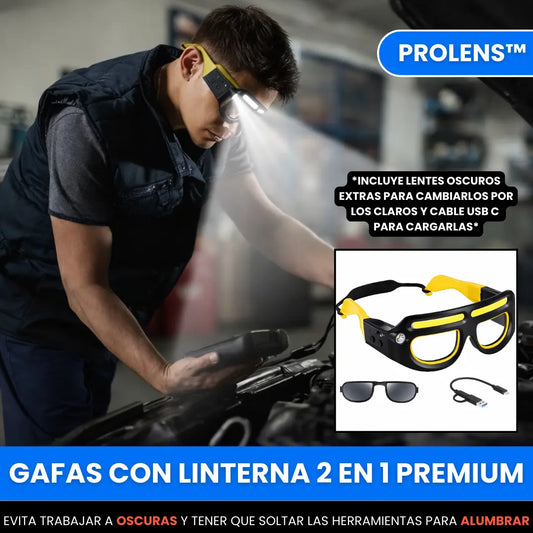 ProLens™ - gafas con linterna 2 en 1 premium