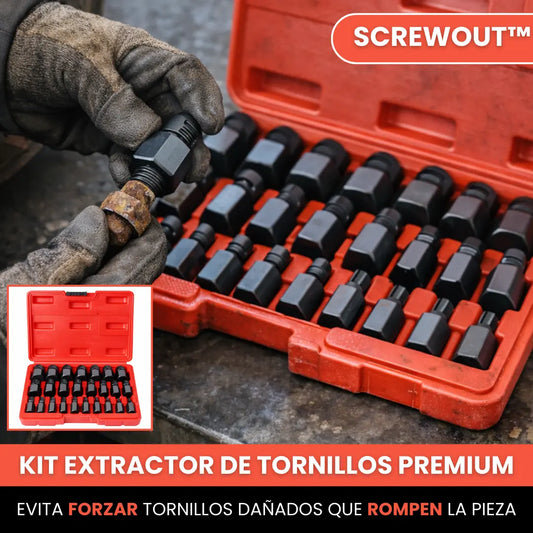 ScrewOut™ - Kit Extractor de Tornillos Premium