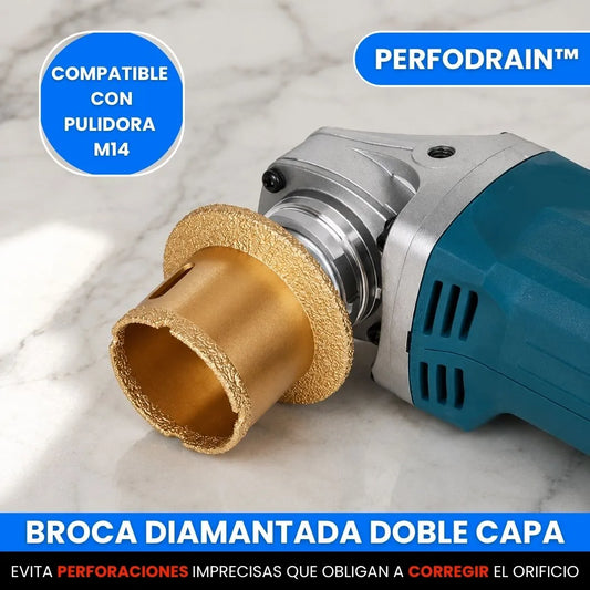 PerfoDrain™ – Broca Diamantada Doble Capa para Desagües