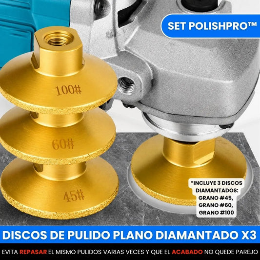 PolishPro™ – Set de Discos Diamantados de Pulido Plano
