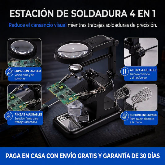 Estación de Soldadura Profesional 4 en 1